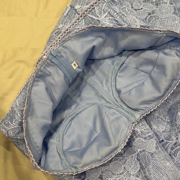 Charming Floral Lace Kids Dress in Light Blue - Picture 7 of 7